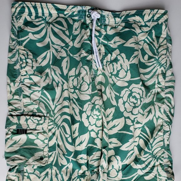 LANDS' END Men's 9" Quick Dry Cargo Swim Trunks with Liner Size L 36-38 - Picture 4 of 10